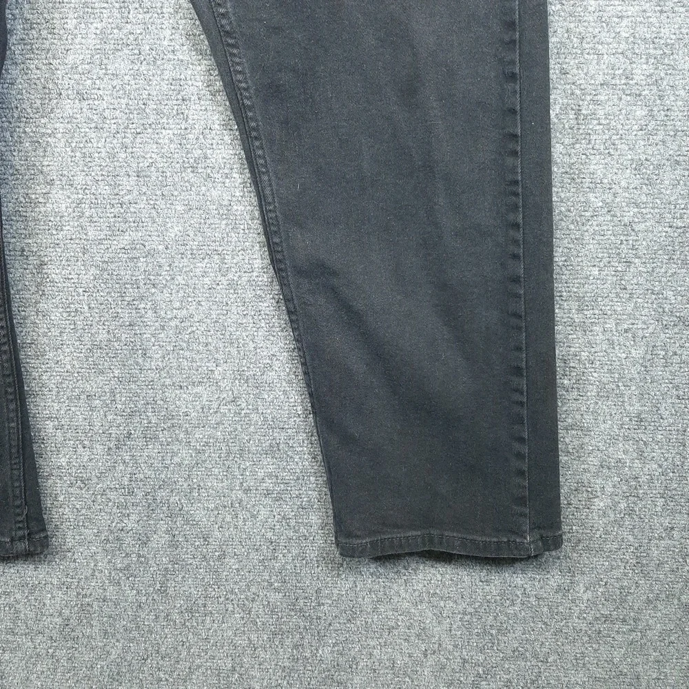 Levi's 505 Regular Fit Mens 40X30 Straight Denim Black Cotton Blend Jeans Pants